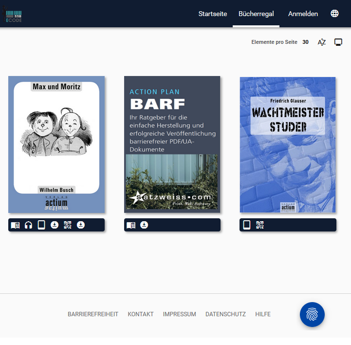 Link zur Seite "Publishing Plattform"